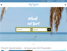 Tablet Screenshot of frosch-sportreisen.de